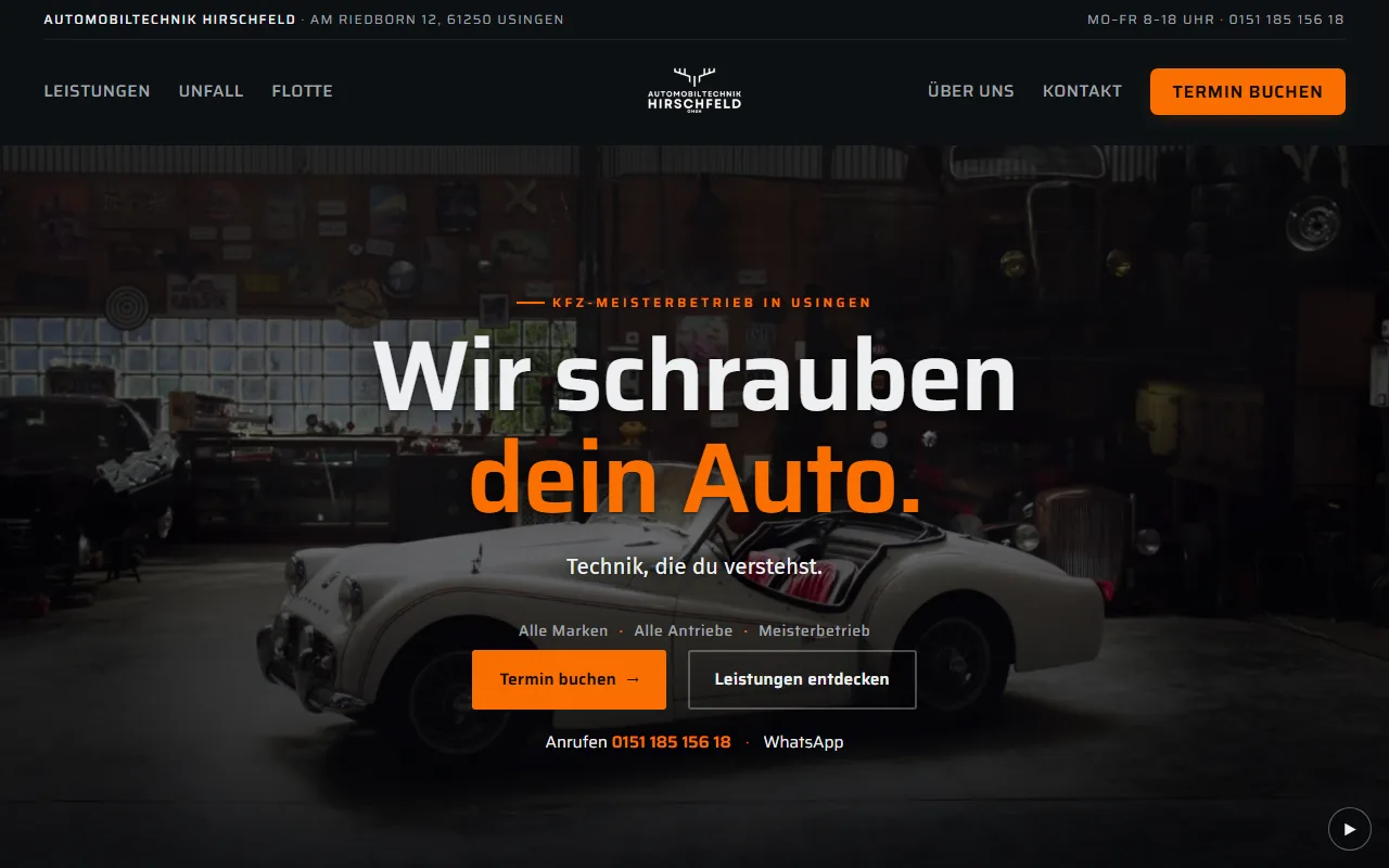 Startseite von Automobiltechnik Hirschfeld